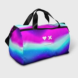 Сумки спортивные Love death robots neon gradient serial, цвет: 3D-принт