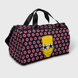Спортивная сумка Барт Симпсон на фоне пончиков