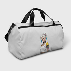 Спортивная сумка Девушка в белом топе Cyberpunk 2077