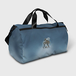 Спортивная сумка Белый северный медведь в стиле стимпанк