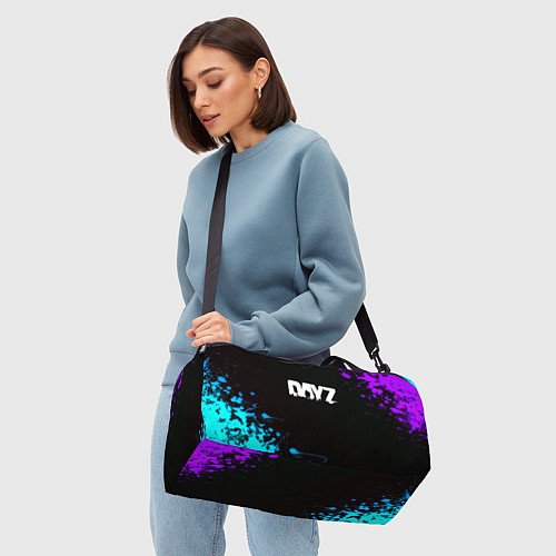Спортивная сумка Dayz неоновые краски / 3D-принт – фото 4