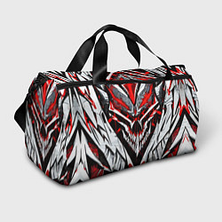 Спортивная сумка Агрессивный череп белый и красный