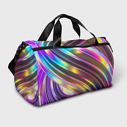 Спортивная сумка Неоновый скрученный металл разноцветный