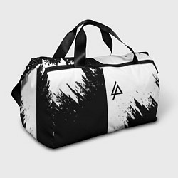 Спортивная сумка Linkin park краски чёрнобелый
