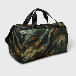 Спортивная сумка Реалистичный охотничий камуфляж из ткани и листьев