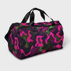 Спортивная сумка Яркий неоновый камуфляж фиолетовый и зеленый