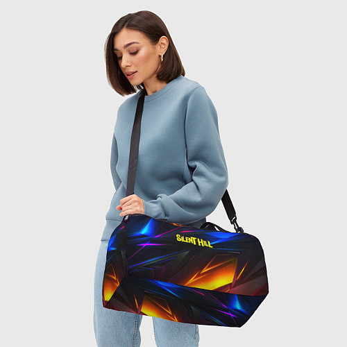 Спортивная сумка Silent hill stripes neon / 3D-принт – фото 4