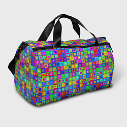 Спортивная сумка Узор из разноцветных квадратов