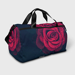 Спортивная сумка Красная роза на чёрном - woman