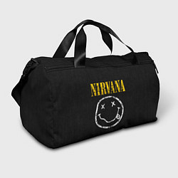 Сумки спортивные Джинсовка с nirvana, цвет: 3D-принт