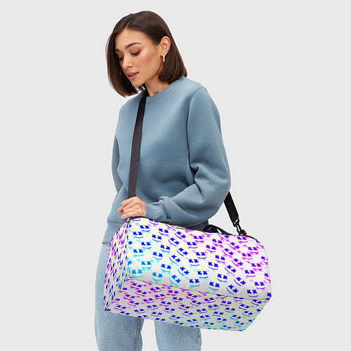 Спортивная сумка Marshmello pattern neon / 3D-принт – фото 4