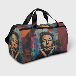 Спортивная сумка Илон Маск граффити портрет