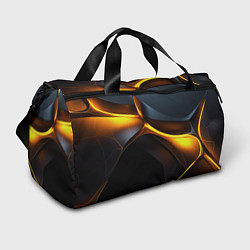 Спортивная сумка Разлом черных плит и оранжевая лава