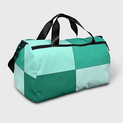 Спортивная сумка Геометричный зелёный и мятный