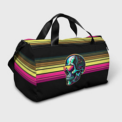Спортивная сумка Cyber skull - ai art fantasy