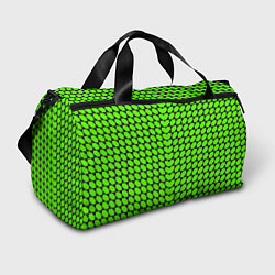Сумки спортивные Зелёные лепестки шестиугольники, цвет: 3D-принт