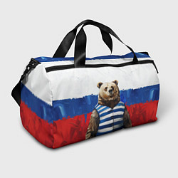Спортивная сумка Медведь и флаг России
