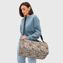 Сумки спортивные Нежные цветочные мотивы паттерны, цвет: 3D-принт — фото 2