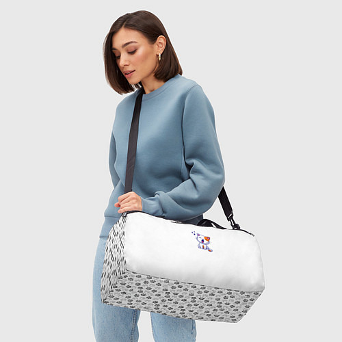 Спортивная сумка Милый кот сонный зевает / 3D-принт – фото 4