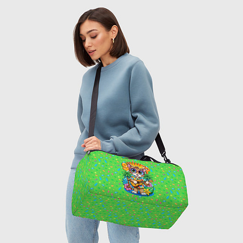 Спортивная сумка Кот играет на гитаре летом / 3D-принт – фото 4