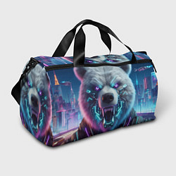 Сумки спортивные Cyber bear - neon glow, цвет: 3D-принт
