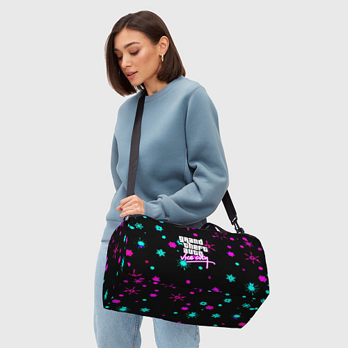 Спортивная сумка GTA winter neon / 3D-принт – фото 4