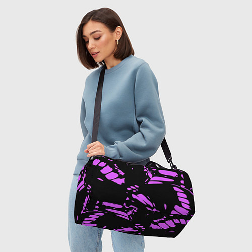 Спортивная сумка Фиолетовая абстракция / 3D-принт – фото 4