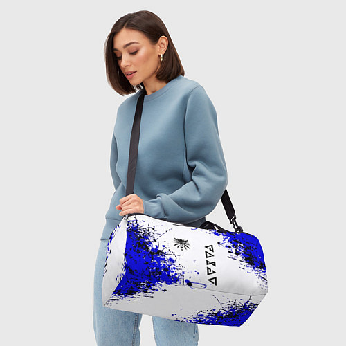 Спортивная сумка Ведьмак лого краски / 3D-принт – фото 4