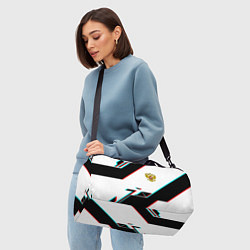 Сумки спортивные Россия спортивная геометрия глитч, цвет: 3D-принт — фото 2