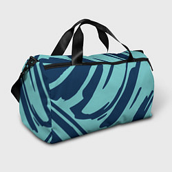 Спортивная сумка Тёмно-синий и бирюзовый абстракция