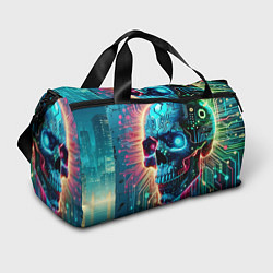 Сумки спортивные Cool cyber skull - neon glow, цвет: 3D-принт