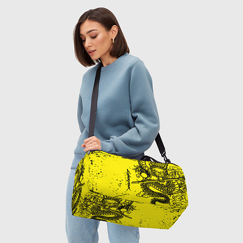 Спортивная сумка Syberpunk dragon tatoo / 3D-принт – фото 4