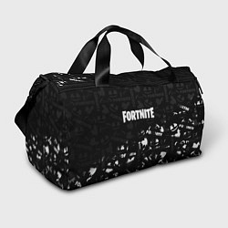 Сумки спортивные Fortnite pattern black, цвет: 3D-принт