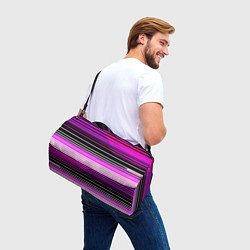 Сумки спортивные Разноцветные вертикальные линии, цвет: 3D-принт — фото 2