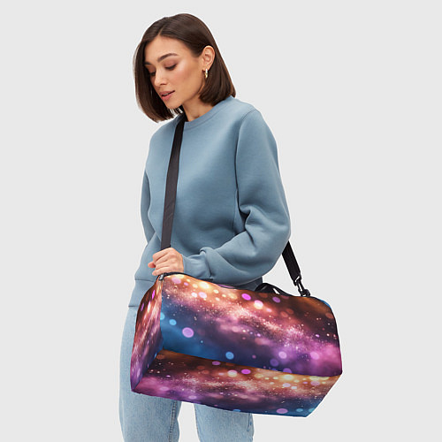 Спортивная сумка Праздничный боке / 3D-принт – фото 4