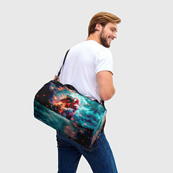 Сумки спортивные Космонавт с ёлкой в космосе, цвет: 3D-принт — фото 2