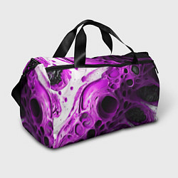 Спортивная сумка Фиолетово-белая абстрактная структура