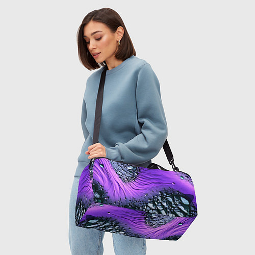 Спортивная сумка Камни и фиолетовая земля / 3D-принт – фото 4