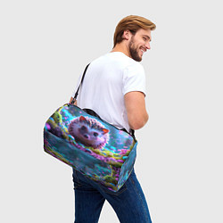 Сумки спортивные Ёжики в сказаочном лесу, цвет: 3D-принт — фото 2