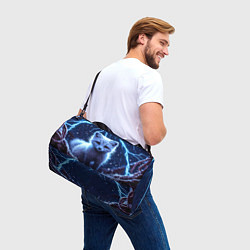 Сумки спортивные Песец в разрядах молний, цвет: 3D-принт — фото 2