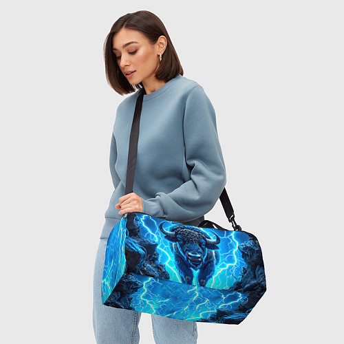 Спортивная сумка Буйвол в разряде молнии / 3D-принт – фото 4