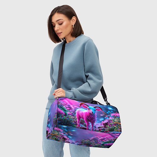 Спортивная сумка Козлик в розовом / 3D-принт – фото 4