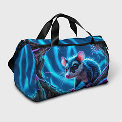Сумки спортивные Опоссум в синей туманности, цвет: 3D-принт