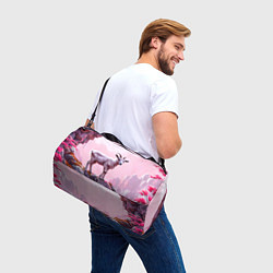 Сумки спортивные Козлик в розовом свете, цвет: 3D-принт — фото 2