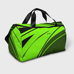 Спортивная сумка Sport ярко-зелёный с чёрным точечный