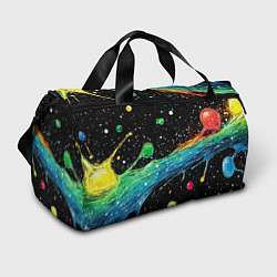 Спортивная сумка Брызги радужной краской
