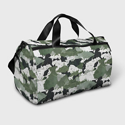Сумки спортивные Зеленый фактурный камуфляж, цвет: 3D-принт