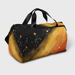 Спортивная сумка Черно-оранжевая блестящая текстура