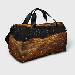 Спортивная сумка Золотистые крупицы на черном