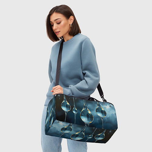Спортивная сумка Люди в каплях / 3D-принт – фото 4